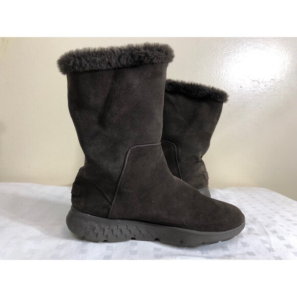 Skechers  Women's Casual Winter Warm Brown Suede Boots SN 14357 size US 7 EUR 37 - Picture 4 of 10